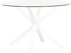 Havebord MALETTO 120 cm 120 cm Glas Hvid