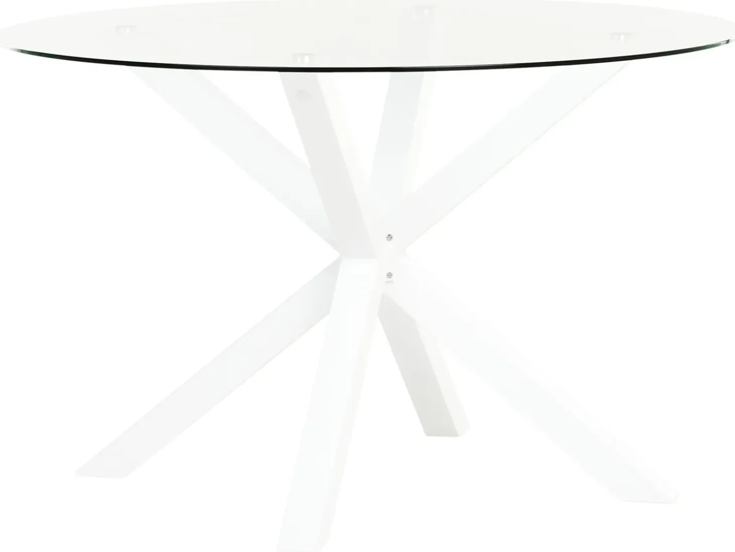 Havebord MALETTO 120 cm 120 cm Glas Hvid