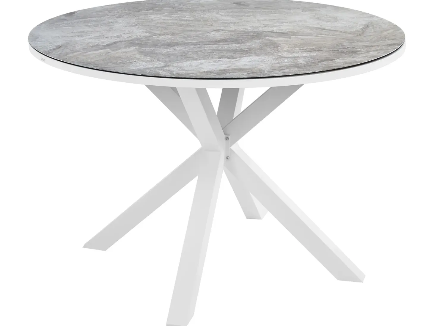 Havebord MALETTO 120 cm 120 cm Glas Mørkegrå