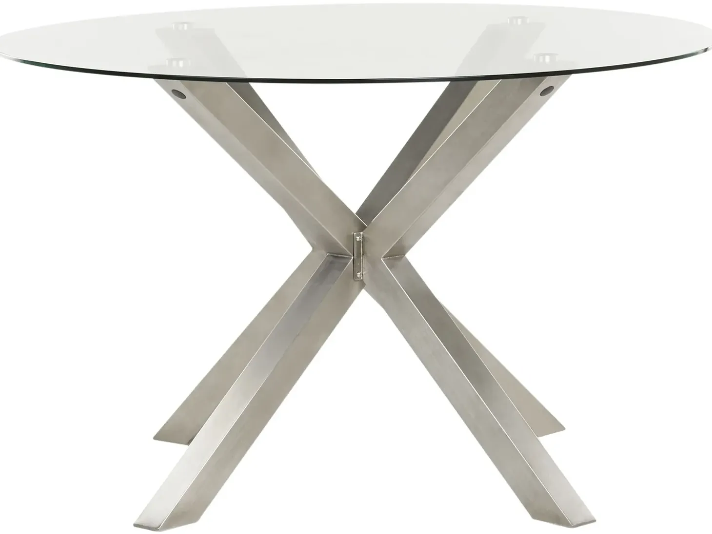 Havebord MALETTO 120 cm 120 cm Glas Sølv