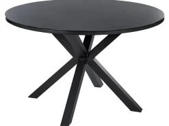 Havebord MALETTO 120 cm 120 cm Glas Sort