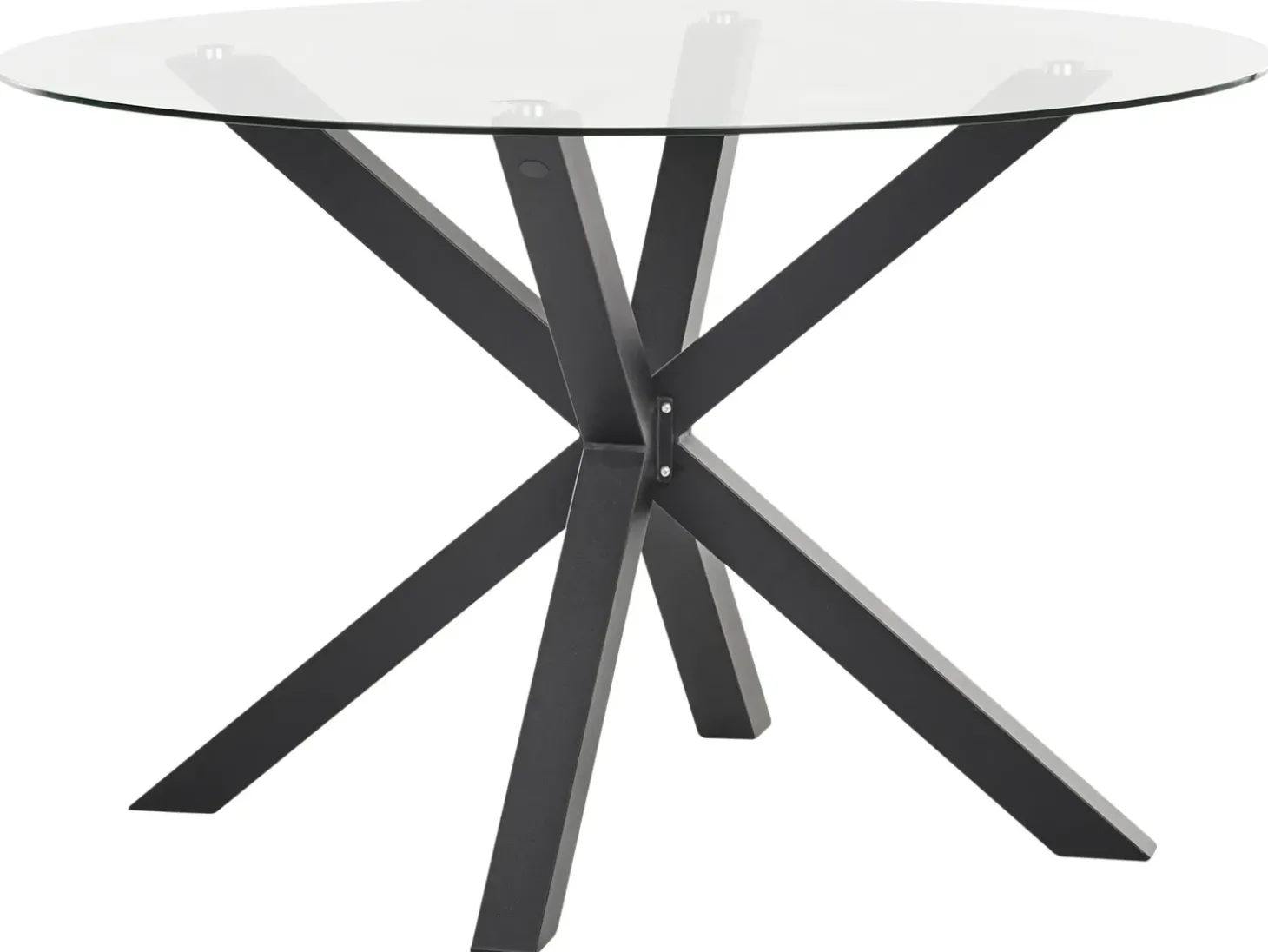 Havebord MALETTO 120 cm 120 cm Glas Sort