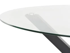 Havebord MALETTO 120 cm 120 cm Glas Sort