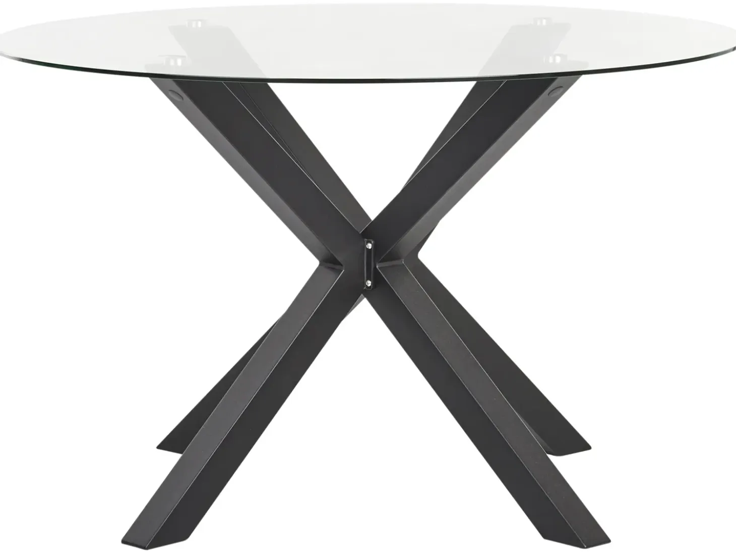 Havebord MALETTO 120 cm 120 cm Glas Sort