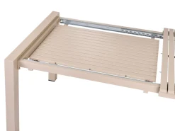 Havebord med udtræk ARDESIO 160/220 cm 90 cm Metal Sand Beige