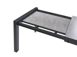 Havebord med udtræk BINASCO 160/220 cm 90 cm Sten effekt Grå