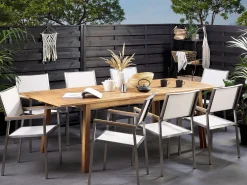 Havebord med udtræk CESANA 180/240 cm 100 cm Akacietræ Lysebrun