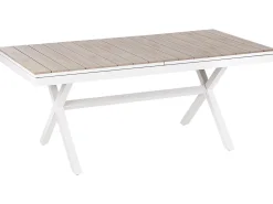 Havebord med udtræk FANES 184/242 cm 90 cm Metal Hvid