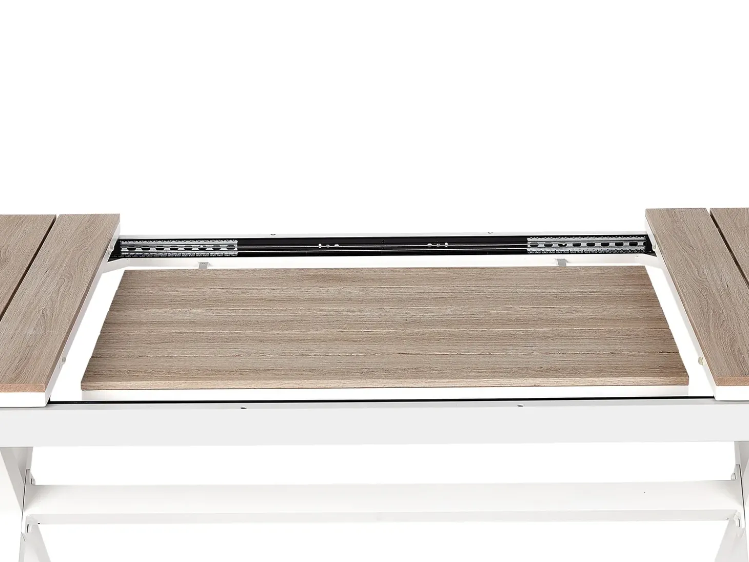 Havebord med udtræk FANES 184/242 cm 90 cm Metal Hvid