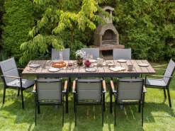 Havebord med udtræk FANES 184/242 cm 90 cm Metal Grafit
