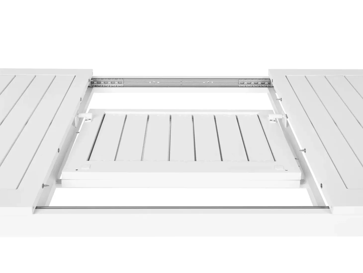 Havebord med udtræk SKALOMA 180/240 cm 90 cm Metal Hvid