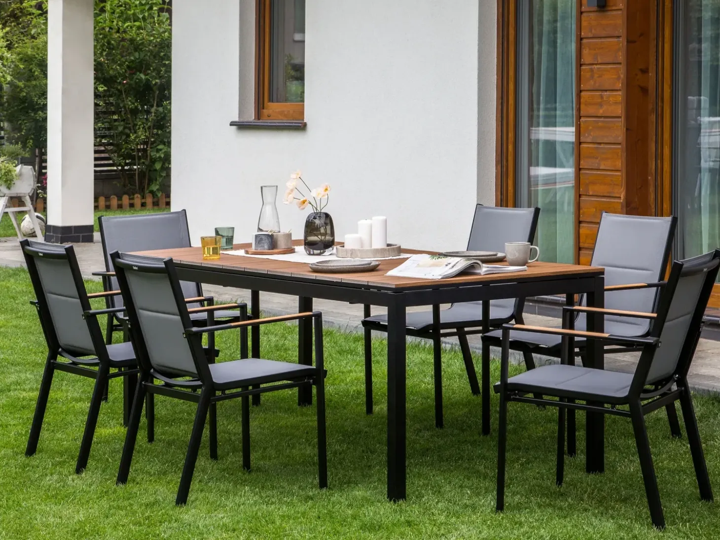 Havebord med udtræk TOFANE 198/248 cm 90 cm Brun