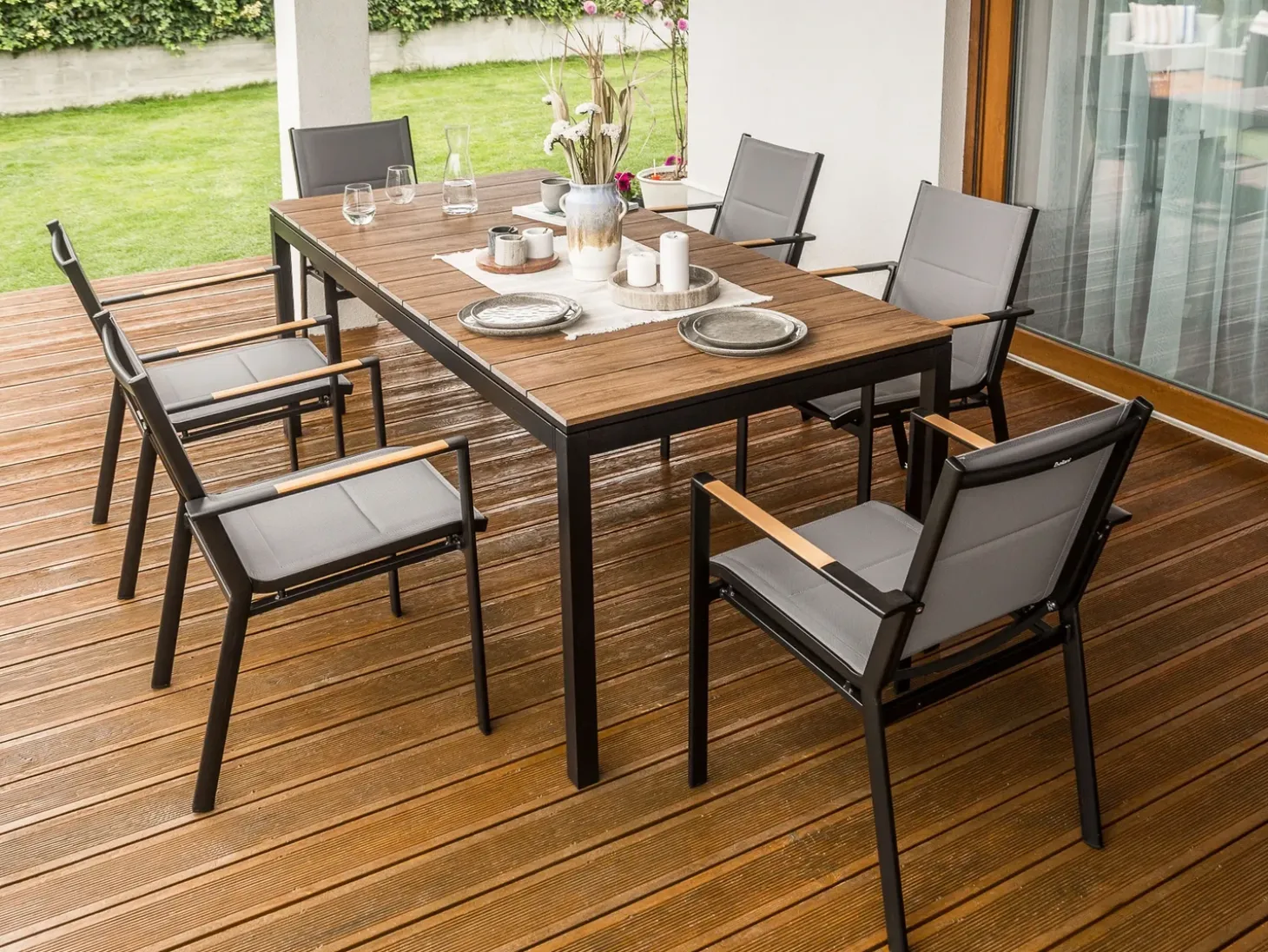Havebord med udtræk TOFANE 198/248 cm 90 cm Brun
