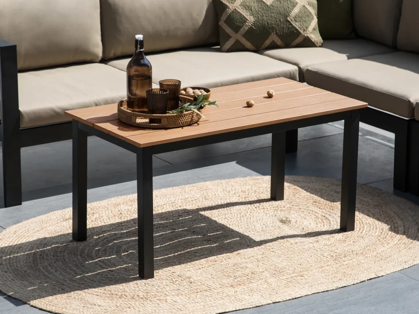 Havebord MESSINA 100 cm 52 cm Sort