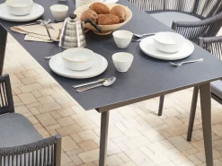 Havebord MILETO 140 cm 80 cm Glas Grå