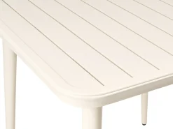 Havebord NATURNO 80 cm 80 cm Metal Lys Beige