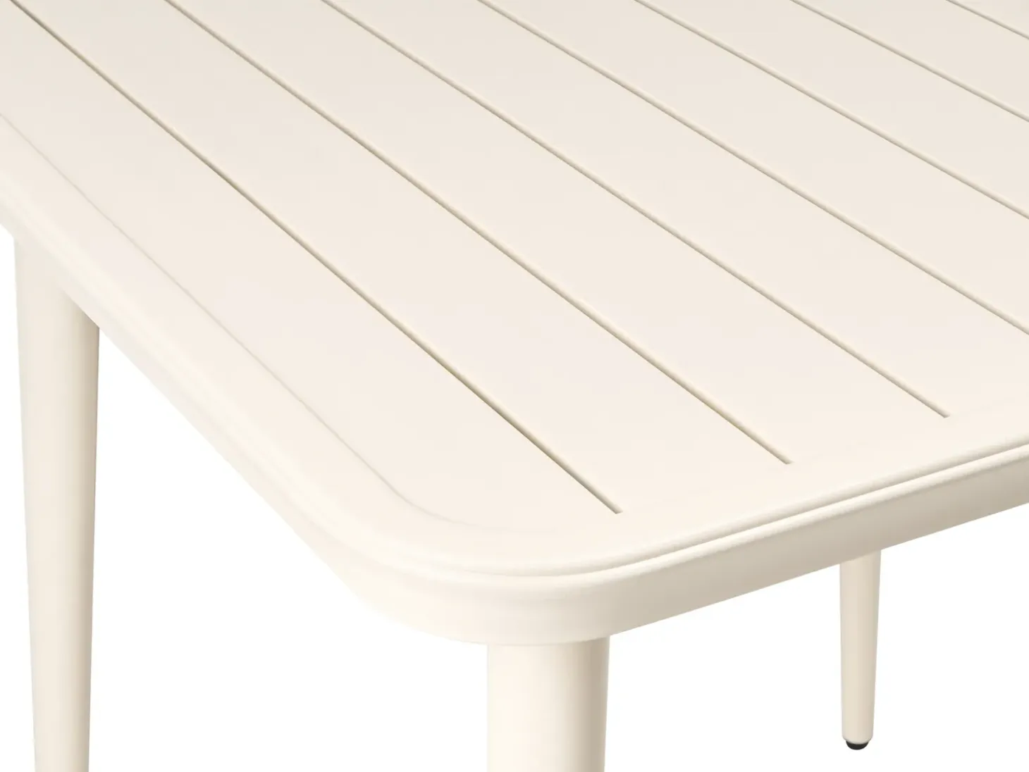 Havebord NATURNO 80 cm 80 cm Metal Lys Beige