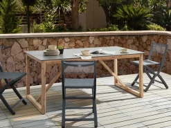 Havebord NOTTERI 180 cm 90 cm Beton Grå