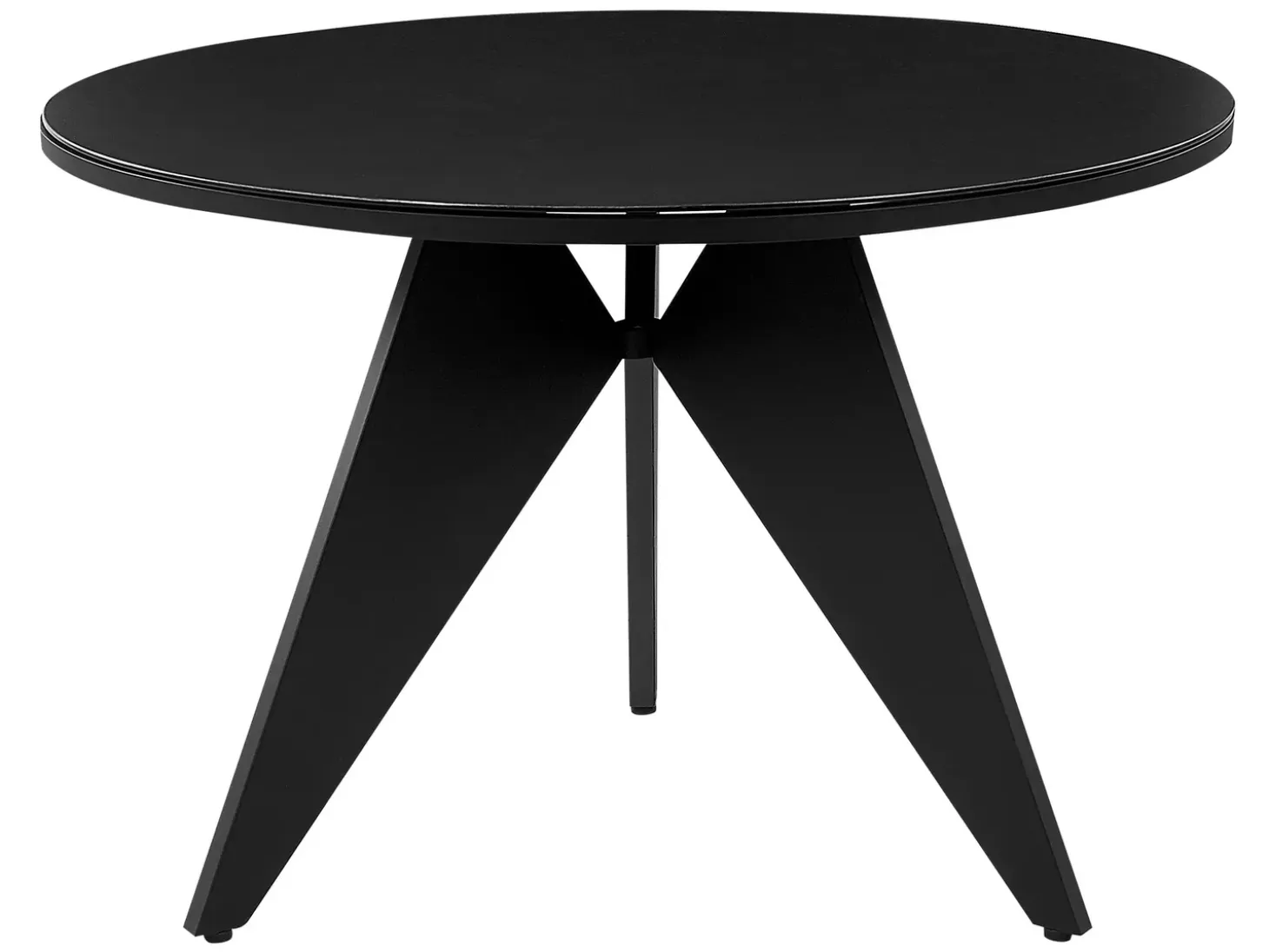 Havebord OLMETTO 83 cm 110 cm Glas Sort