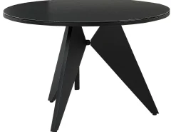 Havebord OLMETTO 83 cm 110 cm Glas Sort