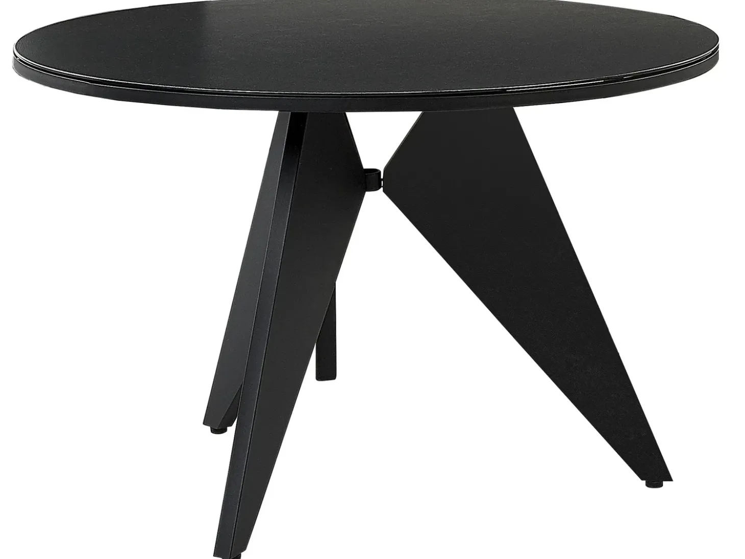 Havebord OLMETTO 83 cm 110 cm Glas Sort