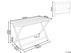 Havebord PROSSEDI 120 cm 60 cm Akacietræ Brun