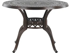 Havebord SALENTO 102 cm 102 cm Metal Mørkebrun
