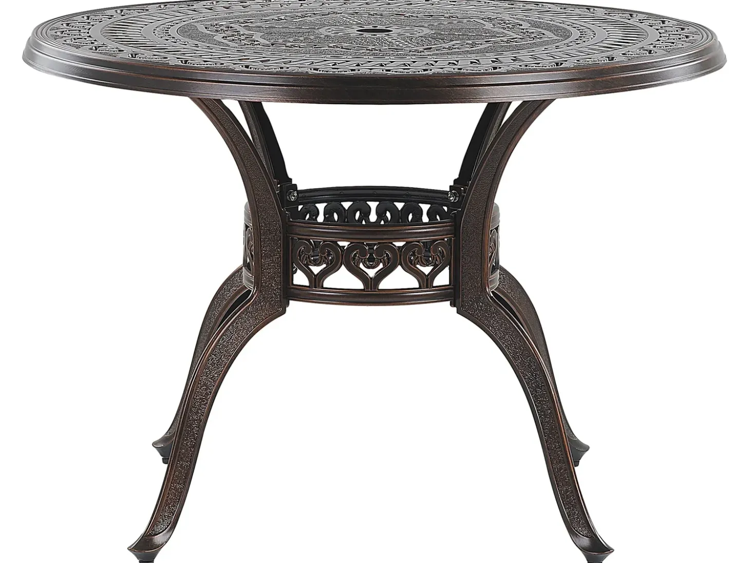 Havebord SALENTO 102 cm 102 cm Metal Mørkebrun