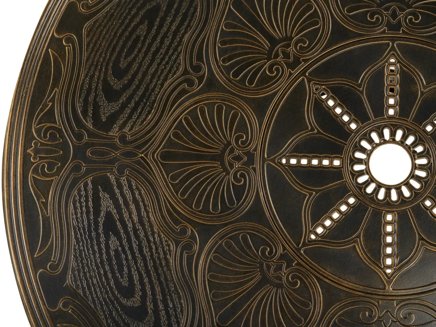 Havebord SAPRI 100 cm 100 cm Metal Mørkebrun
