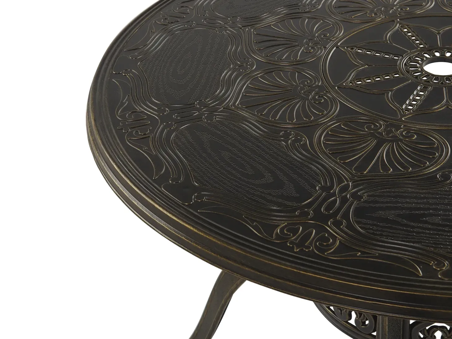 Havebord SAPRI 100 cm 100 cm Metal Mørkebrun