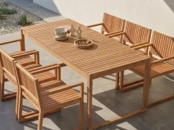 Havebord SASSARI II 180 cm 90 cm Certificeret akacietræ Lysebrun