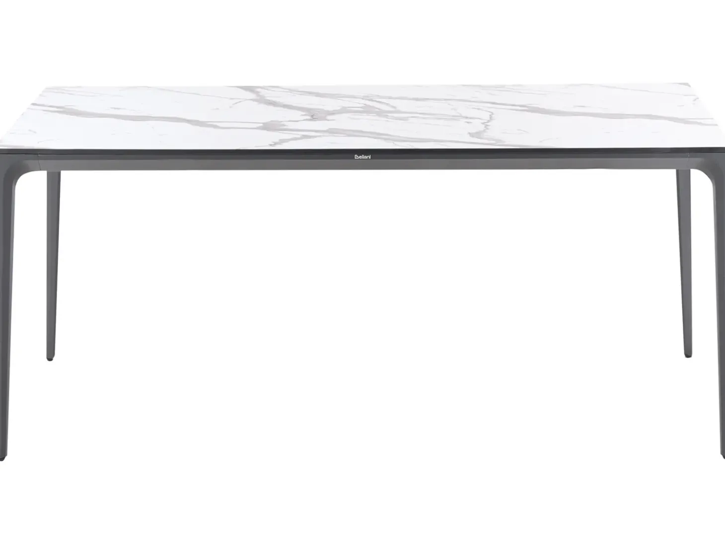Havebord SOVARETO 180 cm 90 cm Marmor effekt Hvid marmor