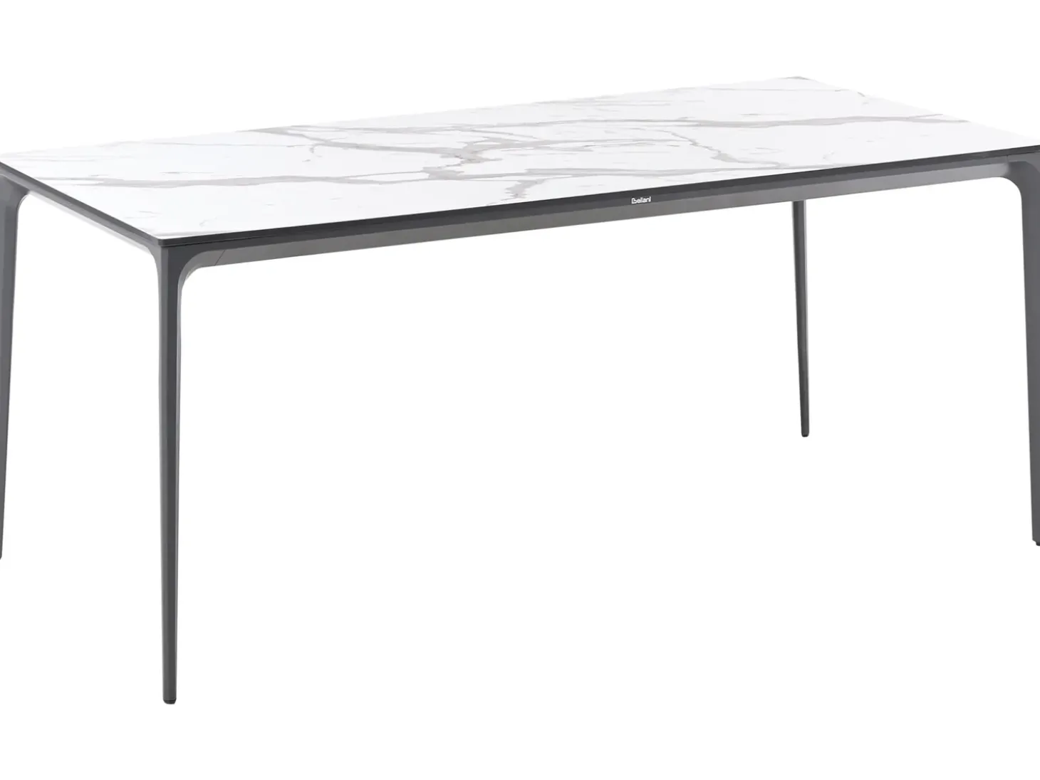 Havebord SOVARETO 180 cm 90 cm Marmor effekt Hvid marmor