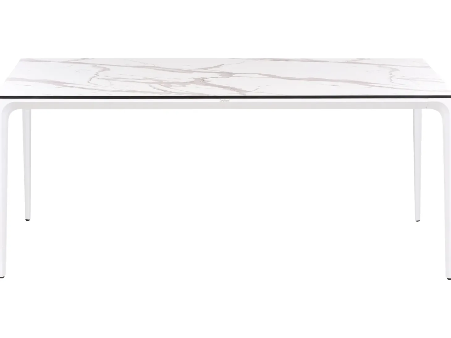 Havebord SOVARETO 180 cm 90 cm Marmor effekt Hvid marmor