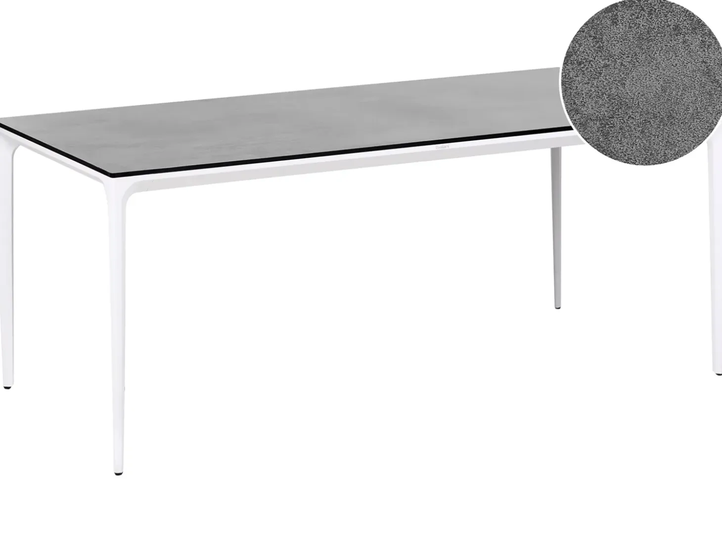 Havebord SOVARETO 180 cm 90 cm Sten effekt Mørkegrå
