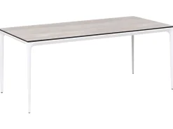 Havebord SOVARETO 180 cm 90 cm Træ effekt Lysegrå