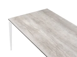 Havebord SOVARETO 180 cm 90 cm Træ effekt Lysegrå
