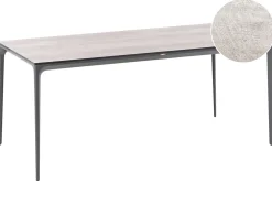 Havebord SOVARETO 180 cm 90 cm Træ effekt Lysegrå