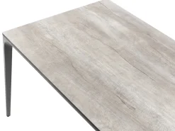 Havebord SOVARETO 180 cm 90 cm Træ effekt Lysegrå