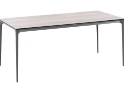 Havebord SOVARETO 180 cm 90 cm Træ effekt Lysegrå