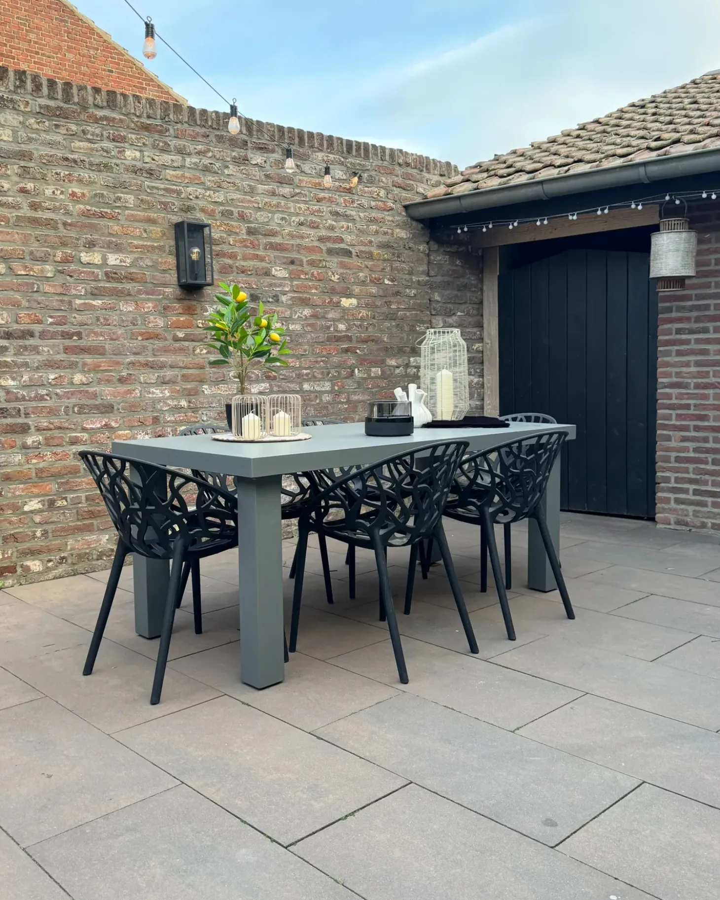 Havebord TARANTO 180 cm 90 cm Beton Grå