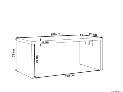 Havebord TARANTO 180 cm 90 cm Beton Grå