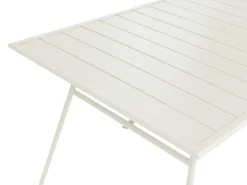 Havebord TERENZO 160 cm 90 cm Metal Lys Beige