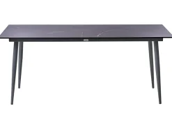 Havebord TOLENTINO 180 cm 90 cm Marmor effekt Grå marmor