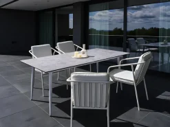 Havebord TOLENTINO 180 cm 90 cm Sten effekt Lysegrå