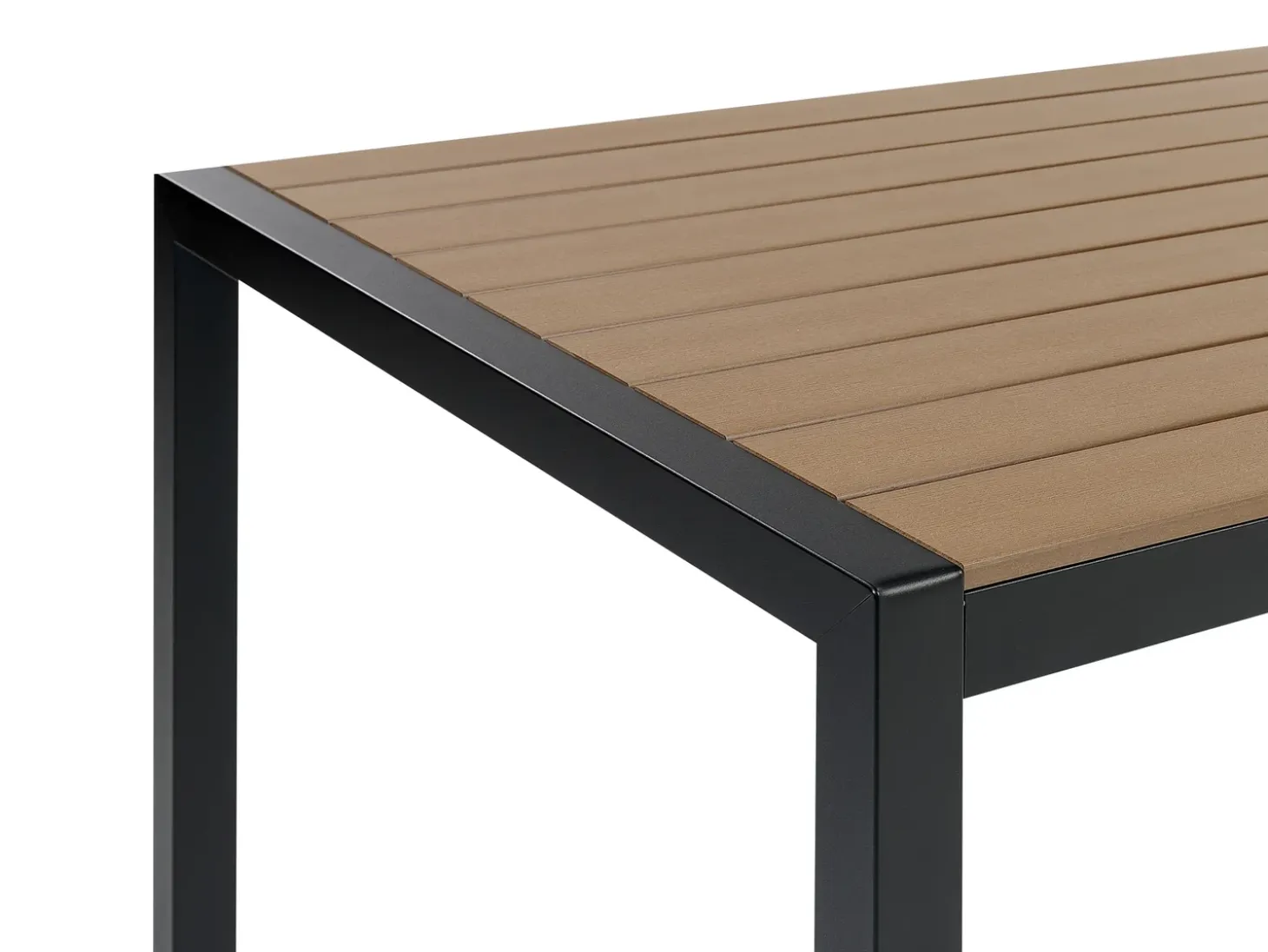 Havebord VERNIO 180 cm 90 cm Metal Brun/sort