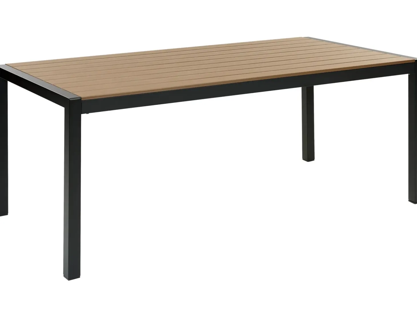 Havebord VERNIO 180 cm 90 cm Metal Brun/sort