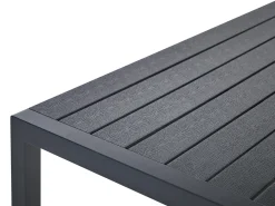 Havebord VERNIO 180 cm 90 cm Metal Sort