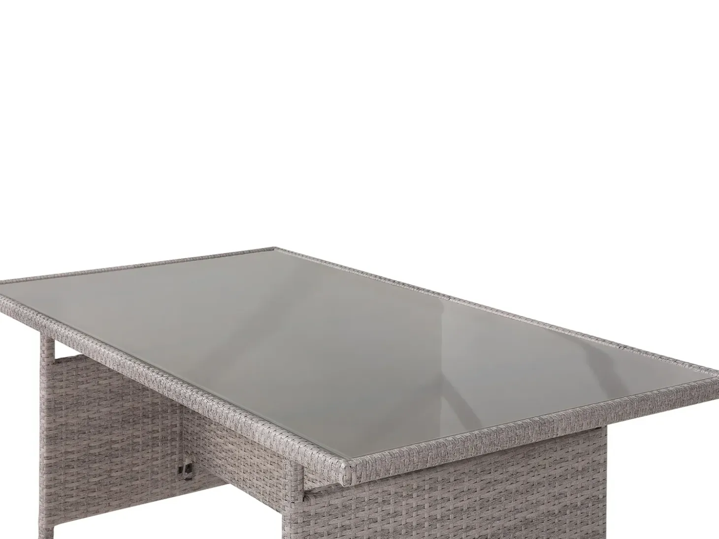 Havebord VITERBO 145 cm 80 cm Glas Lysegrå