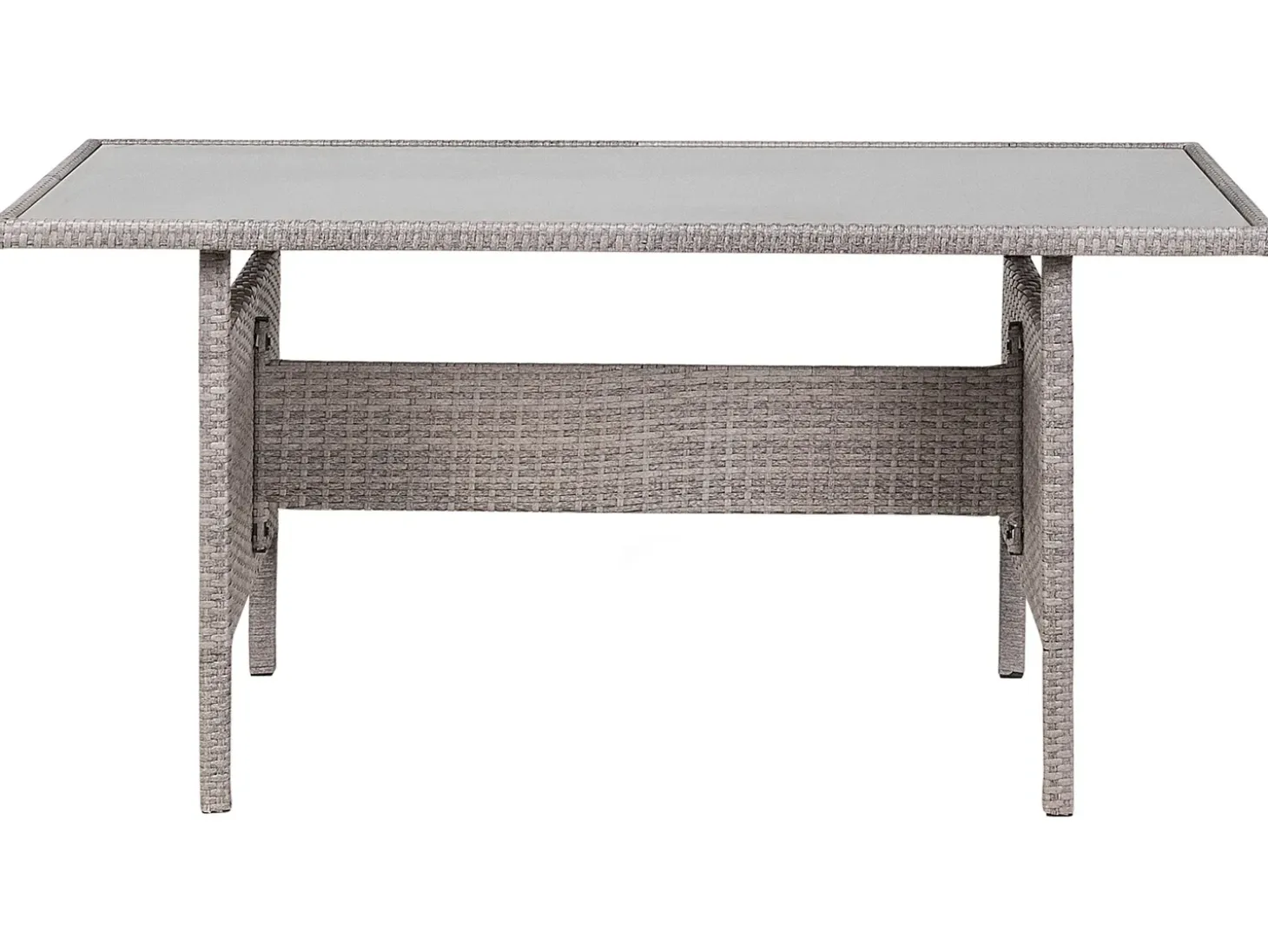 Havebord VITERBO 145 cm 80 cm Glas Lysegrå
